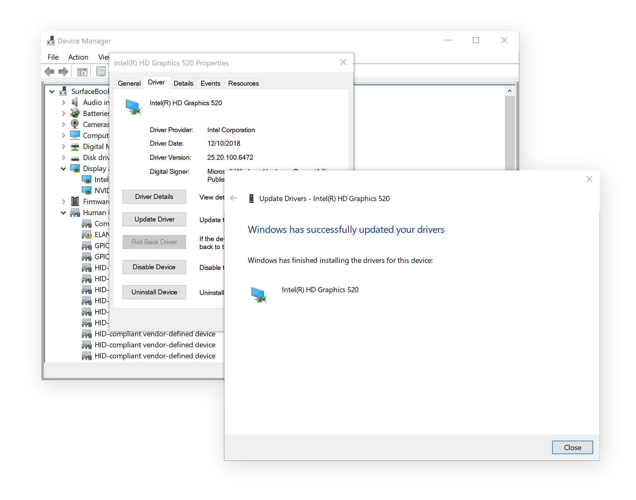 Updating Intel HD device drivers