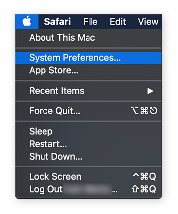 google safari incognito Opening the System Preferences in macOS