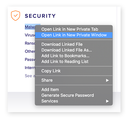 google safari incognito Opening a link in a new private window in Safari for macOS