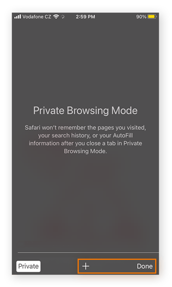google safari incognito Private Browsing Mode in Safari for iOS