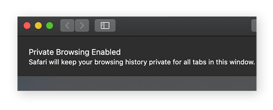 google safari incognito A Private Browsing window in Safari for macOS