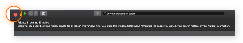google safari incognito Closing a Private Browsing window in Safari for macOS