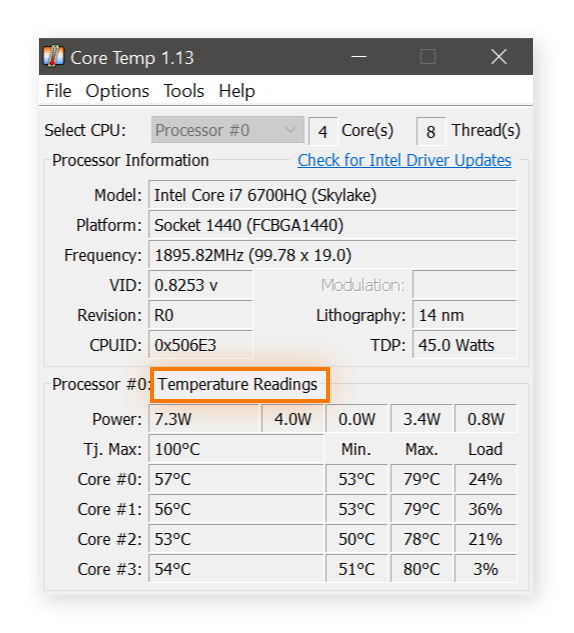 pc system monitor cpu temp